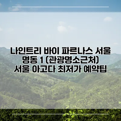 나인트리 바이 파르나스 서울 명동 1 (관광명소근처) 서울 아고다 최저가 예약팁