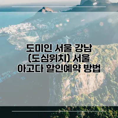 도미인 서울 강남 (도심위치) 서울 아고다 할인예약 방법