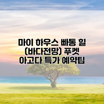 마이 하우스 빠통 힐 (바다전망) 푸켓 아고다 특가 예약팁