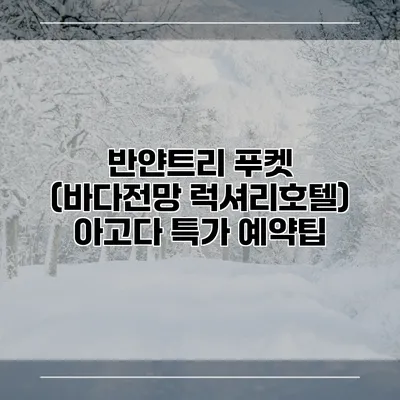 반얀트리 푸켓 (바다전망 럭셔리호텔) 아고다 특가 예약팁