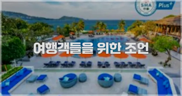 여행객들을 위한 조언