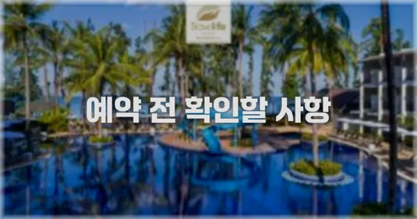 예약 전 확인할 사항