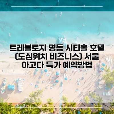 트레블로지 명동 시티홀 호텔 (도심위치 비즈니스) 서울 아고다 특가 예약방법