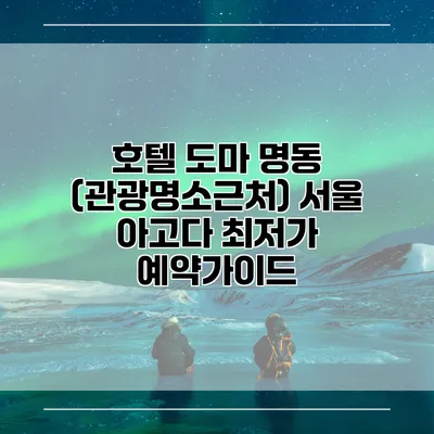 호텔 도마 명동 (관광명소근처) 서울 아고다 최저가 예약가이드