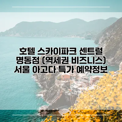 호텔 스카이파크 센트럴 명동점 (역세권 비즈니스) 서울 아고다 특가 예약정보