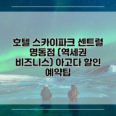 호텔 스카이파크 센트럴 명동점 (역세권 비즈니스) 아고다 할인 예약팁